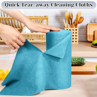 250GSM 37x37cm Microfibre Cloth Roll- Blue