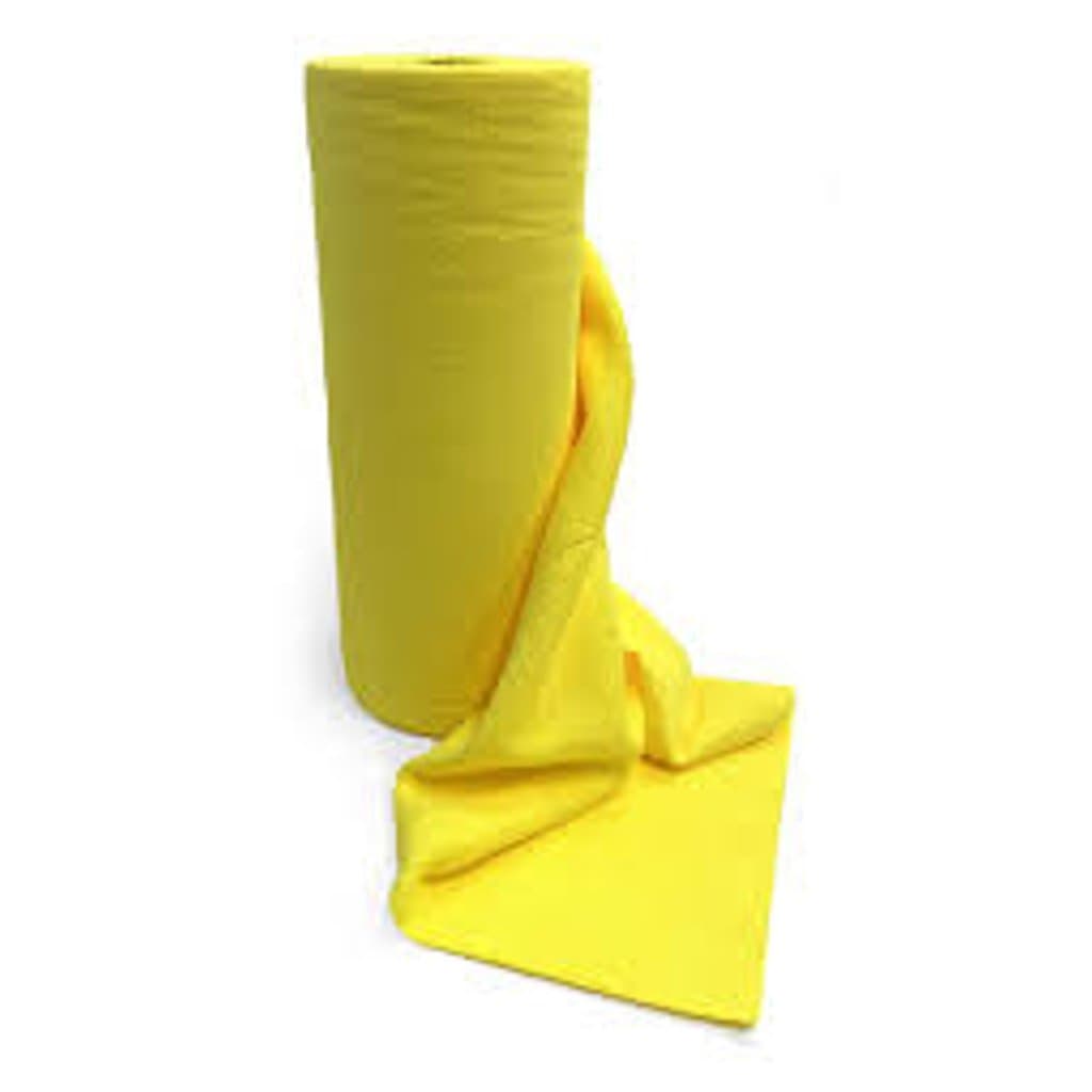 Wiz Clean 180GSM 30x30cm microfibre cloth roll in yellow